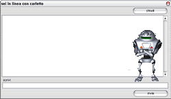 chat con il robottino Jack che legge i dialoghi